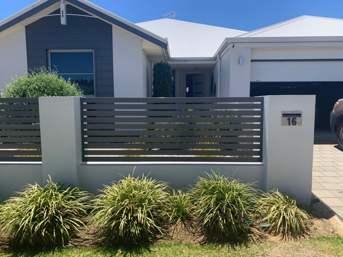 Aluminium Slat Fence in Carramar — Craftsman Fencing