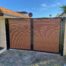 Aluminium Woodgrain Slat Gate