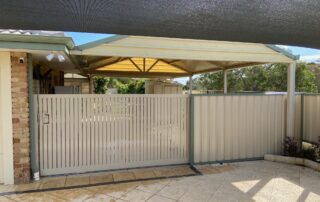 aluminium slat manual slider installation in Carine