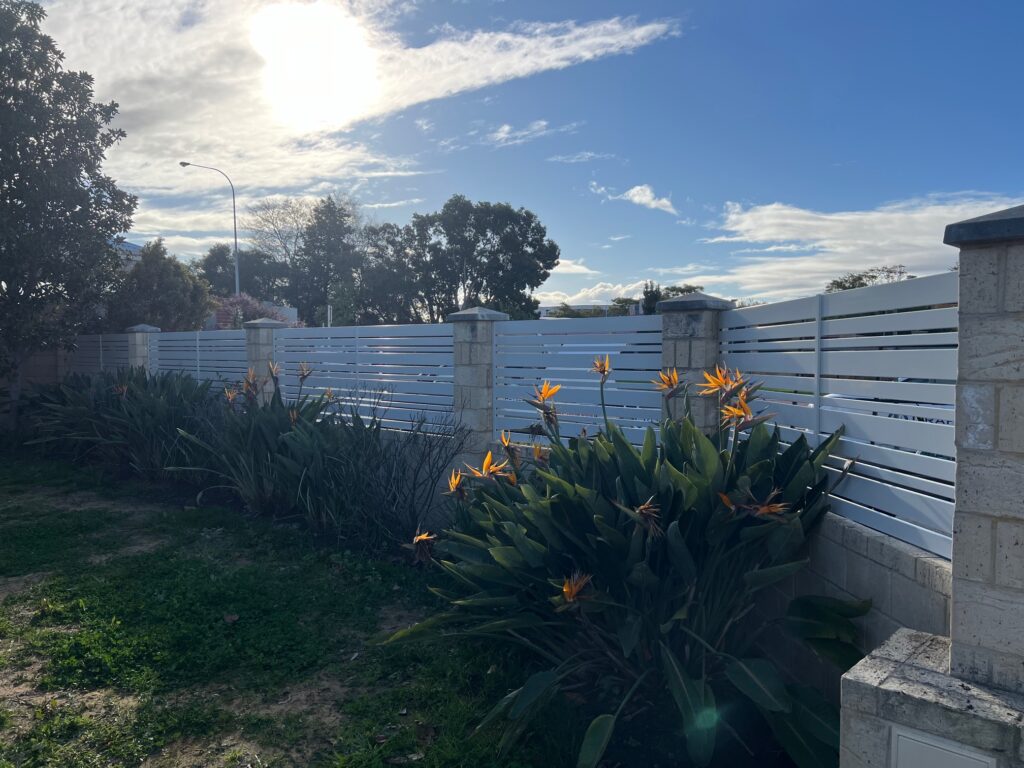 Aluminium Slat Fencing in Darch