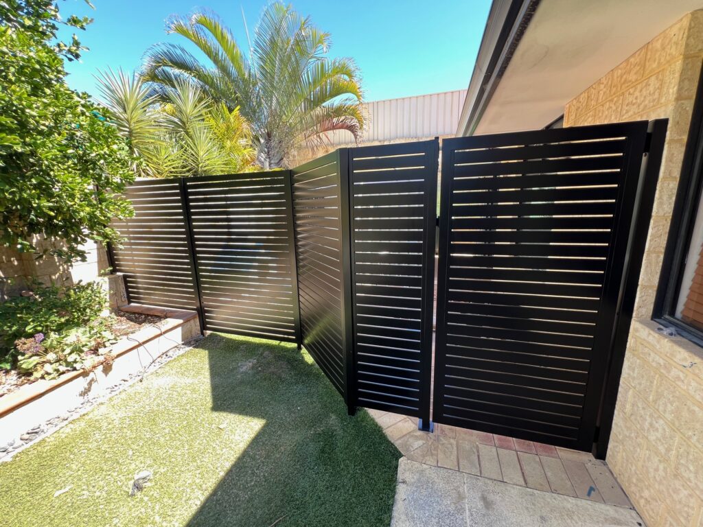 Horizontal Aluminium Slat Fence in Iluka | Recent Fencing Installation