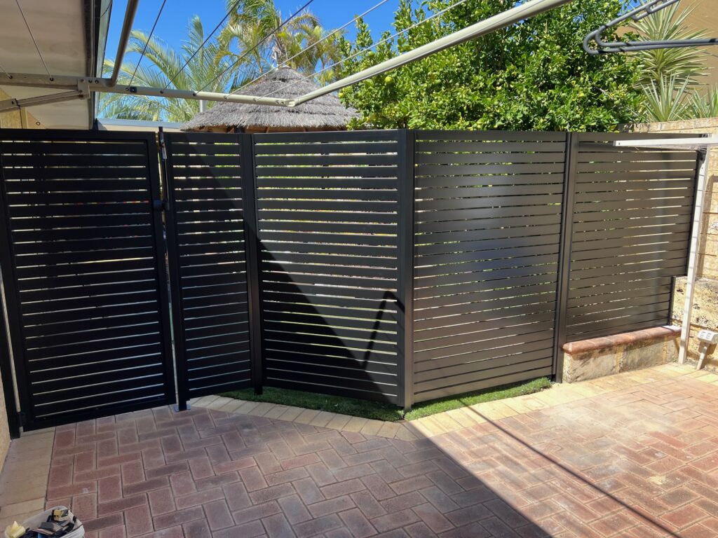 Horizontal Aluminium Slat Fence in Iluka | Recent Fencing Installation