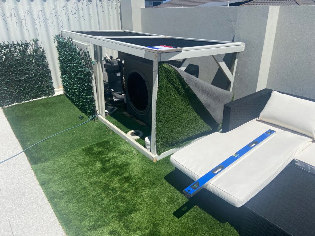 Aluminium Slat Pool Pump Enclosure Installation in Iluka